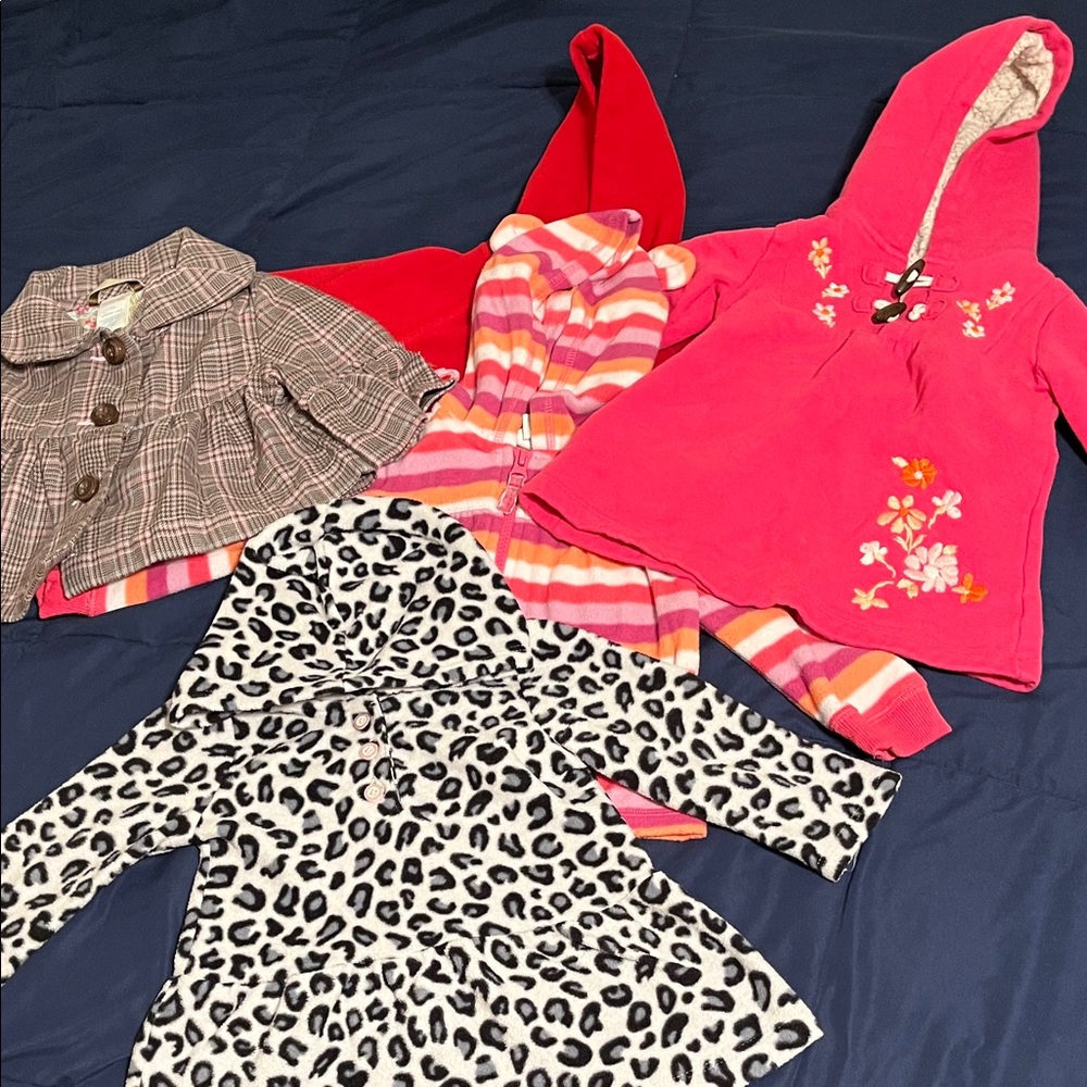 Baby girls jacket lot, size 12/18 months, 5 pieces total, lot 0315A